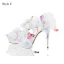 Chic / Beautiful White Summer Wedding Shoes 2018 Leather Butterfly Flower Rhinestone Ankle Strap 14 cm Stiletto Heels Open / Peep Toe Wedding High Heels