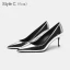 Chic / Belle Argenté Bureau OL Cuir Escarpins 2021 10 cm Talons Aiguilles À Bout Pointu Escarpins