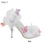 Chic / Beautiful White Wedding Shoes 2018 Leather Butterfly Flower Rhinestone 14 cm Stiletto Heels Pointed Toe Wedding Pumps