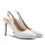 Sexy Rosa Cocktail Slingpumps Sandalen Damen 2021 Wasserdichte Leder 10 cm Stilettos Spitzschuh Sandaletten