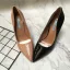 Schöne Schwarz Strassenmode Schlangenhautmuster Pumps 2021 10 cm Stilettos Spitzschuh Pumps