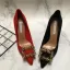 Charmant Wildleder Schwarz Abend Strass Pumps 2021 8 cm Stilettos Spitzschuh Pumps
