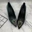 Vintage / Retro Black Rhinestone Prom Pumps 2021 8 cm Stiletto Heels Pointed Toe High Heels Pumps