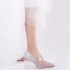 Schön Rosa Farbverlauf Kristall Brautschuhe 2021 Leder Herzförmig Pailletten 7 cm Thick Heels Spitzschuh Hochzeit Pumps