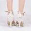 Charmant Ivory / Creme Perle Strass Brautschuhe 2021 Knöchelriemen 8 cm Stilettos Spitzschuh Hochzeit High Heels