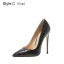 Fashion Black Evening Party Alligator Print Pumps 2021 10 cm Stiletto Heels High Heels Pointed Toe Pumps
