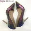 Scintillantes Dégradé De Couleur Escarpins Cocktail Paillettes Escarpins 2021 12 cm Talons Aiguilles À Bout Pointu Talons Hauts
