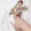 Sexy Blushing Pink Evening Party See-through Rhinestone Pumps 2021 Tulle 10 cm Stiletto Heels High Heels Pointed Toe Pumps