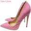 Unika Godis Rosa Randig Bal Pumps 2021 12 cm Stilettklackar Högklackade Spetsiga Pumps