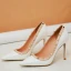 Charming Black Evening Party Rivet Pumps 2021 Leather 10 cm Stiletto Heels High Heels Pointed Toe Pumps