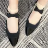 Chic / Beautiful Black Gold Prom Womens Sandals 2021 Leather Ankle Strap Bow 10 cm Thick Heels High Heels Pointed Toe Sandals