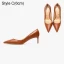 Schöne Braun Cocktail Pumps 2021 Leder 10 cm Stilettos Spitzschuh Hochhackige