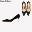 Modest / Simple Black Office OL Suede Pumps 2021 Leather 10 cm Stiletto Heels High Heels Pointed Toe Pumps