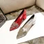 Charming Red Rhinestone Satin Wedding Shoes 2021 7 cm Thick Heels Pointed Toe Wedding High Heels Pumps