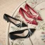 Sexy Black Cocktail Party Rhinestone Pumps 2021 Satin 6 cm Stiletto Heels High Heels Pointed Toe Pumps