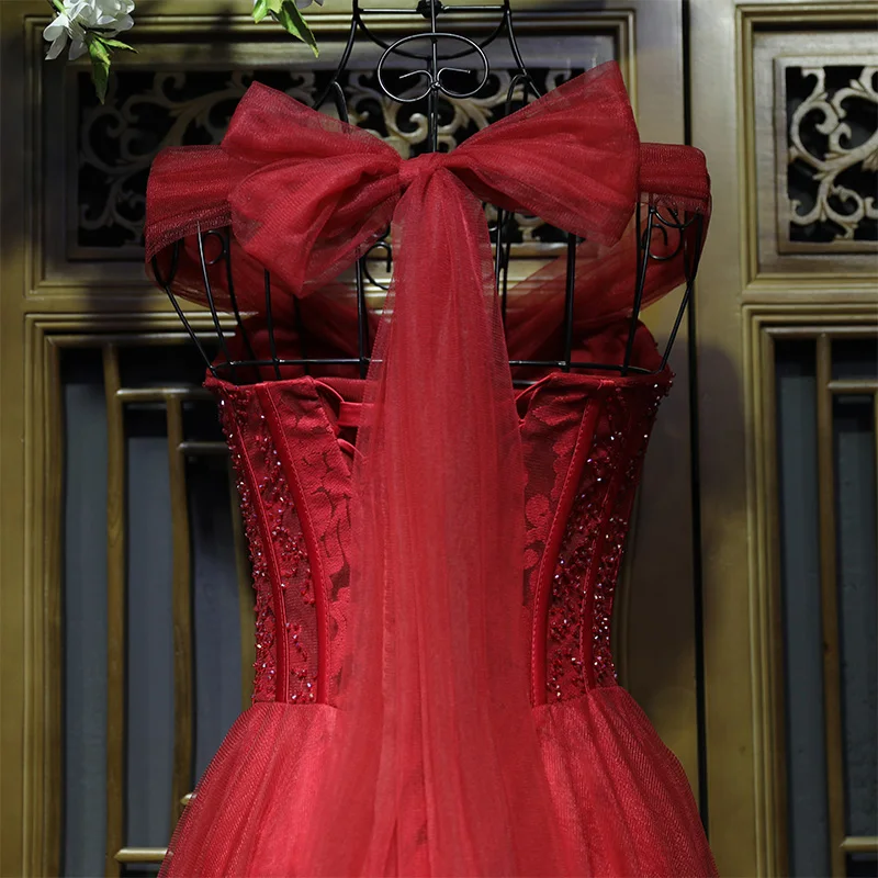 Fine Formelle Kjoler 2017 Blonder Brodert Paljetter Kjæreste Uten Ermer Ankel-lengde Prinsesse Selskapskjoler