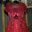 Chic / Belle Rouge Robe De Ceremonie Robe De Soirée 2017 Dentelle Fleur Perle Encolure Dégagée Manches Courtes Courte Princesse