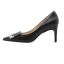 Chic / Beautiful OL Office Black Pumps 2021 Buckle 7 cm Stiletto Heels High Heels Pointed Toe Pumps