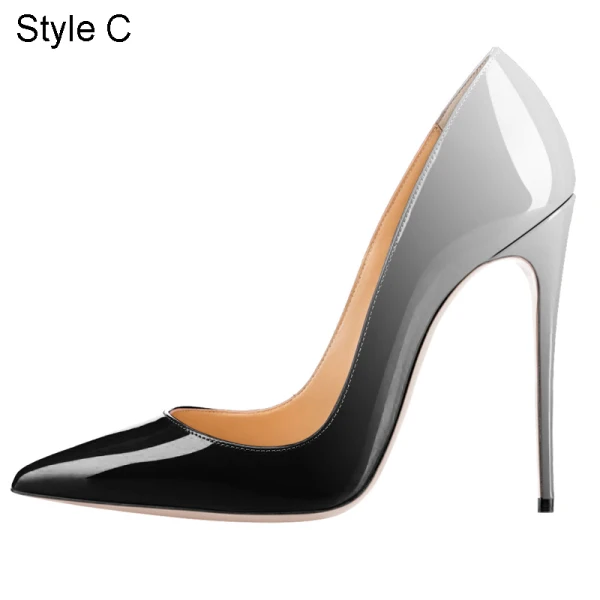 Charming Cocktail Party Red Gradient-Color Pumps 2021 10 cm Stiletto Heels High Heels Pointed Toe Pumps