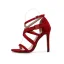 Chic / Beautiful Red Resort Wear Womens Sandals 2021 X-Strap 11 cm Stiletto Heels Pointed Toe High Heels