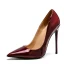 Schöne Burgunderrot Cocktail Lackleder Pumps 2021 Leder 12 cm Stilettos Hochhackige Spitzschuh Pumps