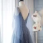 Modern / Fashion Ocean Blue Evening Dresses  2018 A-Line / Princess Glitter Spaghetti Straps Backless Sleeveless Floor-Length / Long Formal Dresses