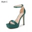 Sexy Noire Cocktail Sandales Femme 2021 Bride Cheville Imperméables 12 cm Talons Aiguilles Peep Toes / Bout Ouvert Talons Hauts
