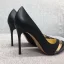 Schöne Schwarz Cocktail Durchbohrt Pumps 2021 Hochhackige 10 cm Stilettos Spitzschuh Pumps