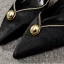 Schöne Schwarz Freizeit Leder Pumps 2021 6 cm Stilettos Spitzschuh Hochhackige Pumps