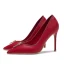 Mode Noire Vêtement de rue Cuir Escarpins 2021 10 cm Talons Aiguilles Talons Hauts À Bout Pointu Escarpins