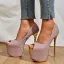 Sexy Rougissant Rose Cocktail Sandales Femme 2021 Imperméables 16 cm Super Talons Aiguilles Peep Toes / Bout Ouvert Sandales Talons Hauts