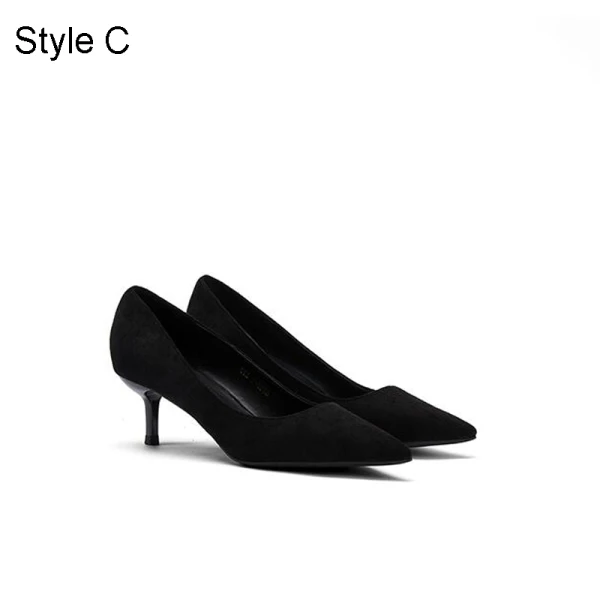 Schlicht Lindgrün Freizeit Wildleder Pumps 2021 5 cm Stilettos Spitzschuh Pumps Hochhackige