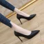 Simple Noire Bureau OL Escarpins 2021 9 cm Talons Aiguilles À Bout Pointu Escarpins Talons Hauts