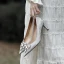 Charmant Argenté Faux Diamant Chaussure De Mariée 2021 7 cm Talons Aiguilles À Bout Pointu Mariage Escarpins Talons Hauts