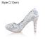 Fashion White Pearl Rhinestone Wedding Shoes 2021 Leather 14 cm Stiletto Heels High Heels Pointed Toe Wedding Pumps