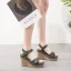 Chic / Beautiful Brown Street Wear Waterproof Womens Sandals 2021 Ankle Strap 11 cm Wedges Open / Peep Toe Sandals High Heels