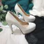 Chic / Beautiful White Evening Party Rhinestone Pumps 2021 Leather 12 cm Stiletto Heels Waterproof Pointed Toe Pumps High Heels