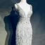Luxury / Gorgeous Silver Evening Dresses  2018 Trumpet / Mermaid Beading Tassel Crystal Rhinestone V-Neck Backless Sleeveless Floor-Length / Long Formal Dresses