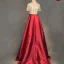 Chic / Belle Bleu Marine Robe De Soirée 2018 Princesse Ceinture Fait main Perlage Cristal Faux Diamant Paillettes Col Haut 1/2 Manches Train De Balayage Robe De Ceremonie