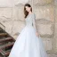 Sparkly Grey Prom Dresses 2018 Ball Gown Beading Sequins Scoop Neck Long Sleeve Backless Floor-Length / Long Formal Dresses