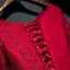 Chic / Beautiful Red Formal Dresses Evening Dresses  2017 Lace Flower Sequins Scoop Neck 1/2 Sleeves Ankle Length A-Line / Princess