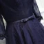 Chic / Belle Bleu Marine Robe De Ceremonie 2017 En Dentelle Fleur Paillettes Noeud Encolure Dégagée 3/4 Manches Longueur Cheville Princesse Robe De Soirée