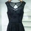Black Elegant Formal Dresses Lace Flower Strappy Sequins Ankle Length V-Neck Sleeveless Ball Gown A-Line / Princess 2017 Evening Dresses
