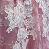 Lovely Candy Pink Graduation Dresses 2017 Lace Flower Backless Scoop Neck Sleeveless Short A-Line / Princess Formal Dresses