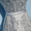 Chic / Belle Gris Robe Pour Mariage 2017 En Dentelle Fleur Paillettes Lanières Sans Manches Encolure Dégagée Longueur Cheville Empire Robe Demoiselle D'honneur
