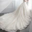 Sparkly Ivory Wedding Dresses 2018 Ball Gown Off-The-Shoulder Backless Sleeveless Cathedral Train Wedding