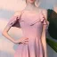 Amazing / Unique Blushing Pink Homecoming Graduation Dresses 2018 A-Line / Princess Spaghetti Straps Sleeveless Backless Knee-Length Formal Dresses
