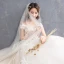 Elegant Champagne Wedding Dresses 2018 Ball Gown Appliques Lace Off-The-Shoulder Backless Sleeveless Chapel Train Wedding