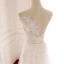 Chic / Beautiful Champagne Wedding Dresses 2018 A-Line / Princess Appliques Lace Scoop Neck Sleeveless Sweep Train Wedding