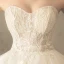 Mote Champagne Brudekjoler 2018 Prinsesse Appliques Blonder Kjæreste Ryggløse Uten Ermer Chapel Train Bryllup